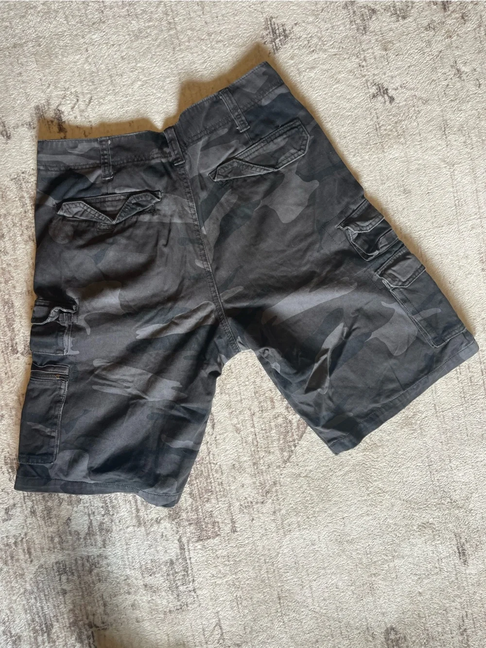 OP Men's Black Camo Cargo Shorts